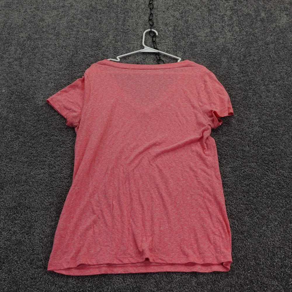 Mossimo T Shirt Womens Extra Large Pink Heathered V Neck Short Sleeve Casual - Picture 3 of 6